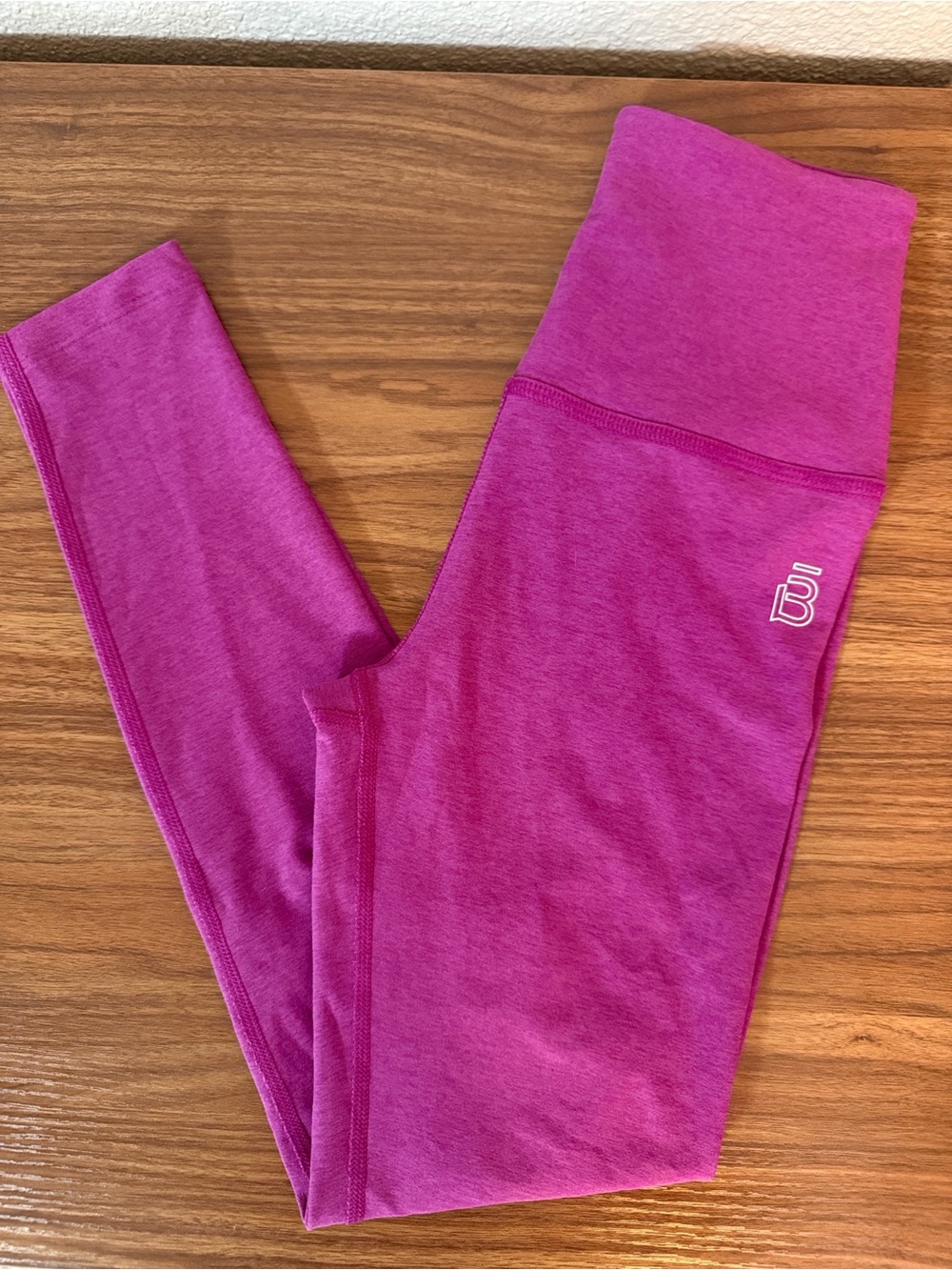 Beyond Yoga Magenta Leggings with White Logo